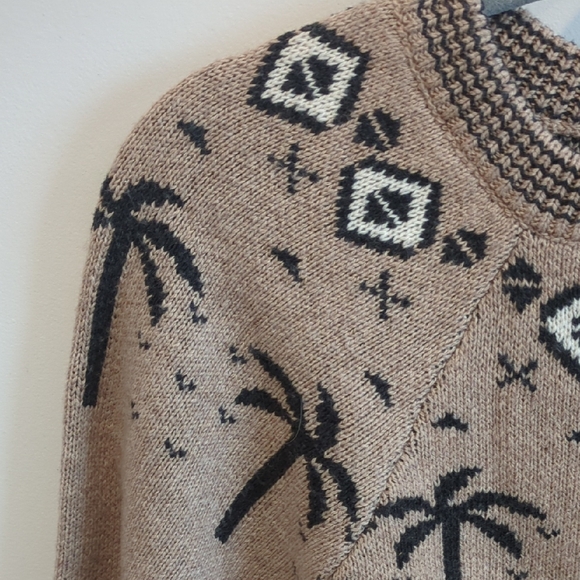 Marine Layer Archive Avalon Sweater XL NWOT Palm Fair Isle Boho Beachy Retro